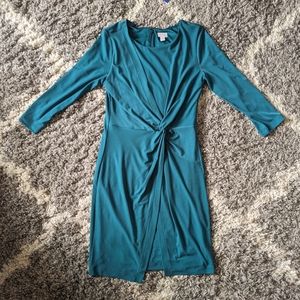 Pixley Green Faux-wrap Dress Size S